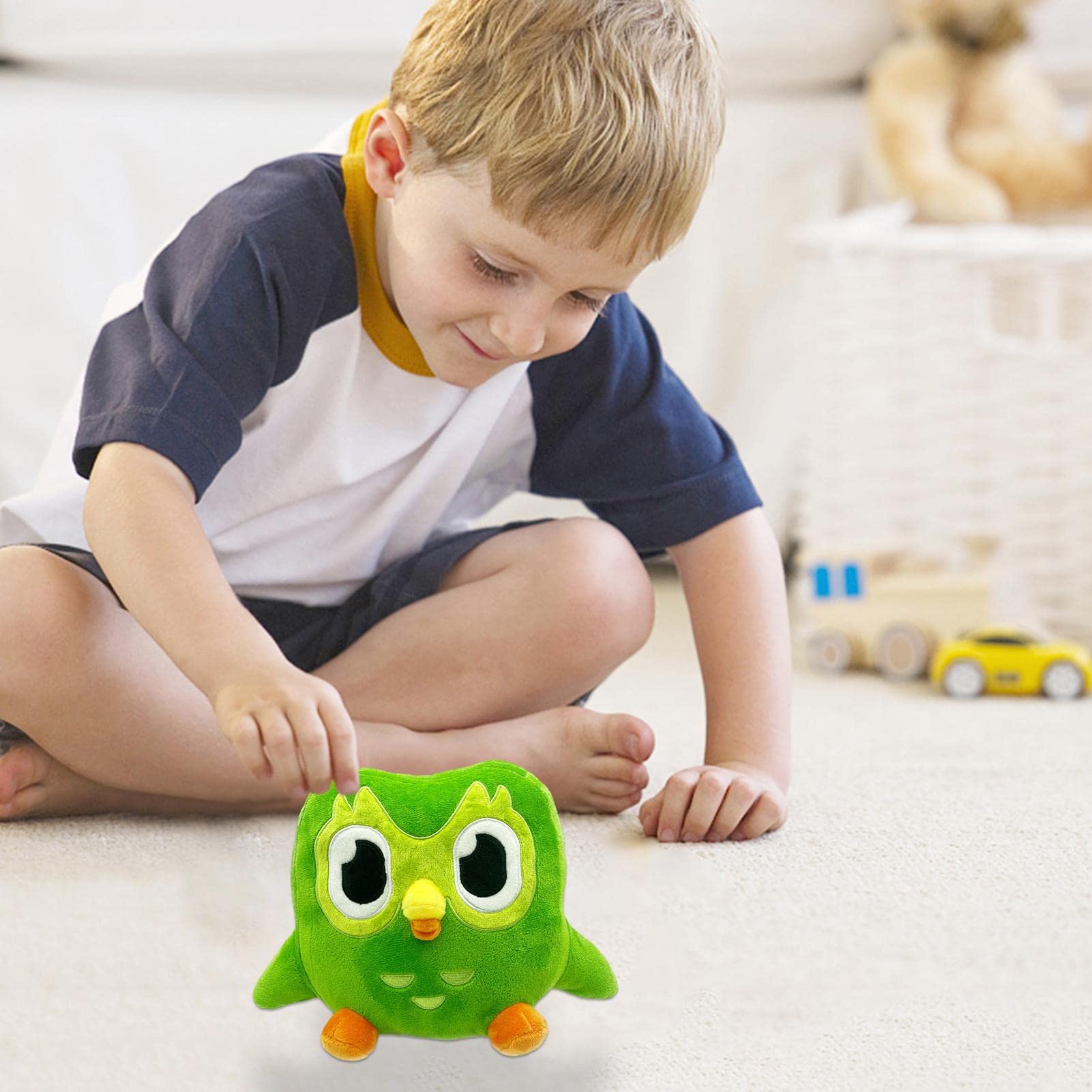 Amazon.co.jp: グリーンフクロウぬいぐるみ、かわいいデュオフクロウ